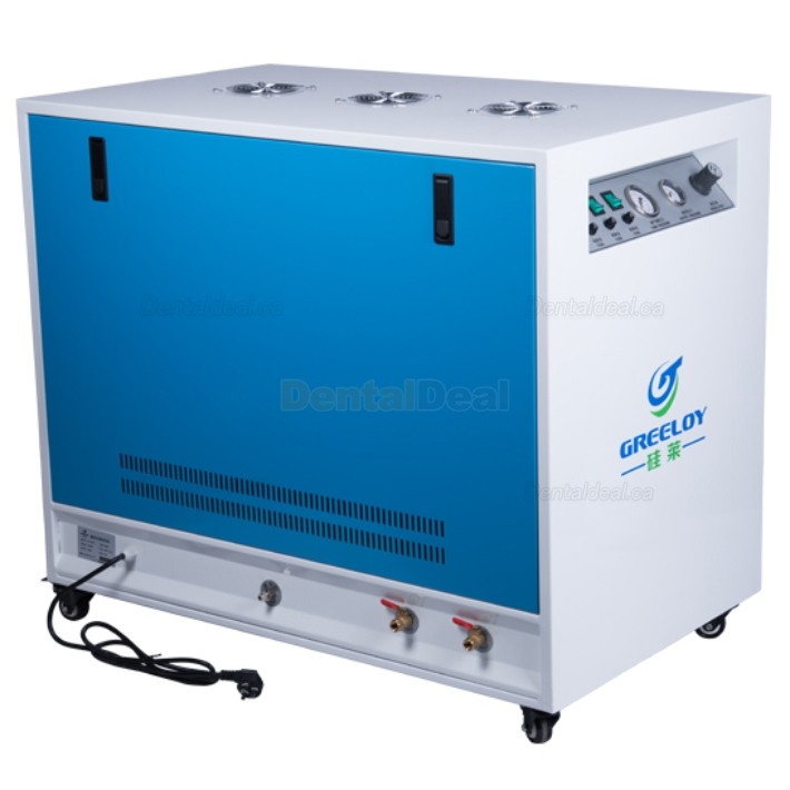 Greeloy&reg; GA-83X 2400W/3HP Silent Dental Oilless Air Compressor with Silent Cabinet